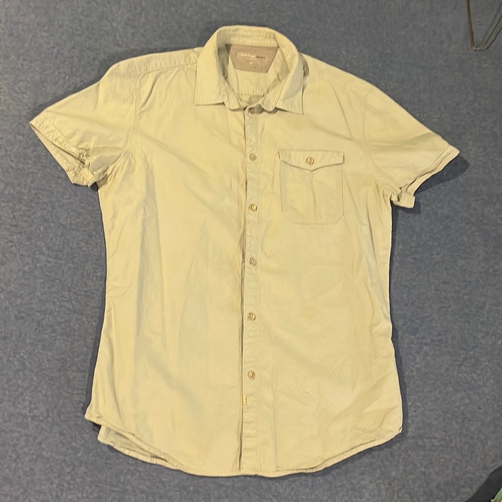 Calvin Klein light blue/gray short sleeve button down